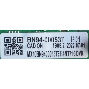 MAIN PARA SMART TV SAMSUNG 4K / NUMERO DE PARTE BN94-00053T / BN41-02992A / BN9400053T / 00053T / BN97-00068J / EAPJ2220 / PANEL CY-BT065HGHV9H / DISPLAY ST6451D02-C VER.2.1 / BN96-50289A / MODELO UN65TU7000BXZA CF17 / UN65TU700DFXZA CJ27